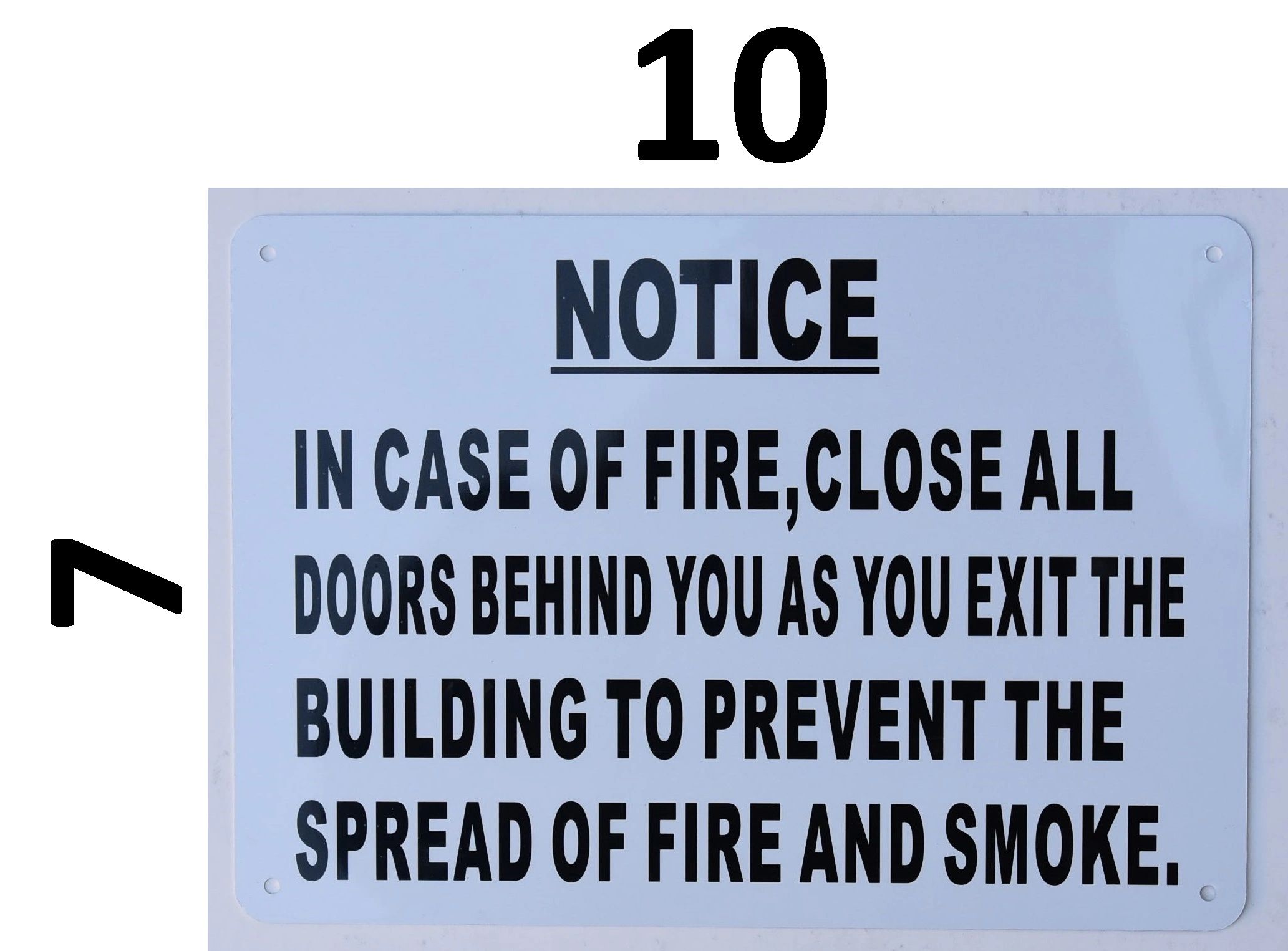 Safety Sign, In A Fire Close All Doors Behind You Sign