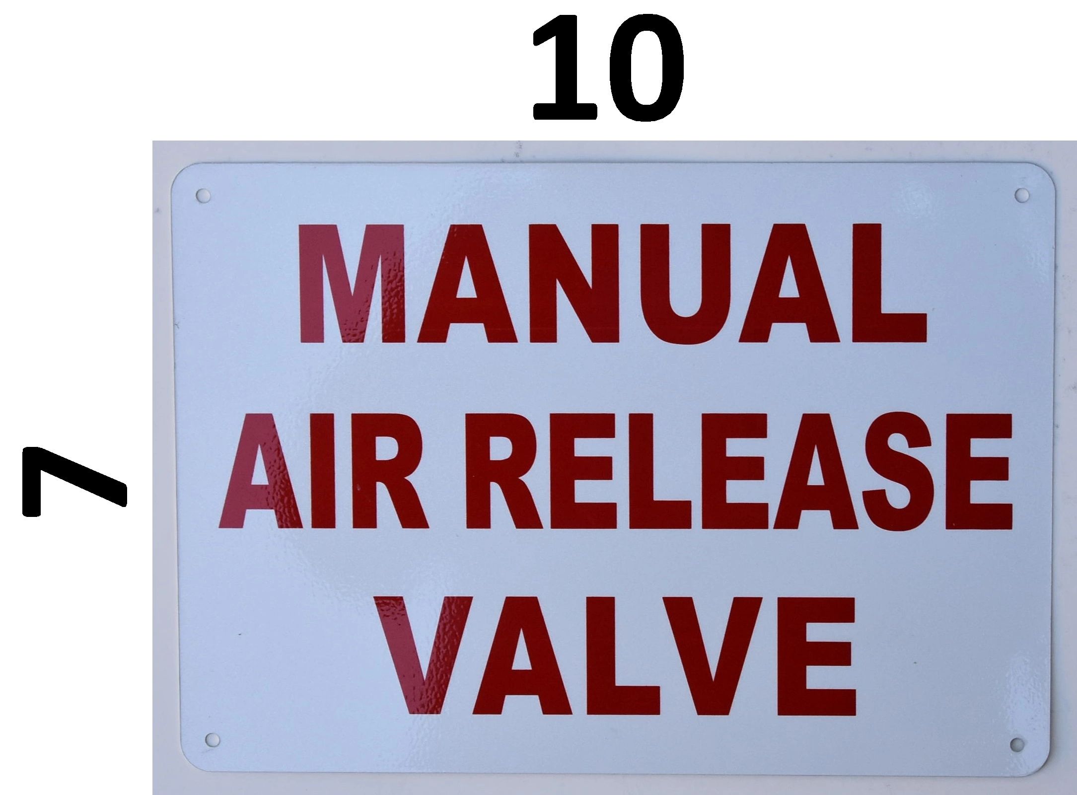 HPD SIGNS: MANUAL AIR RELEASE VALVE SIGN (THE ALUMINUM HPD SIGNS) | DOB