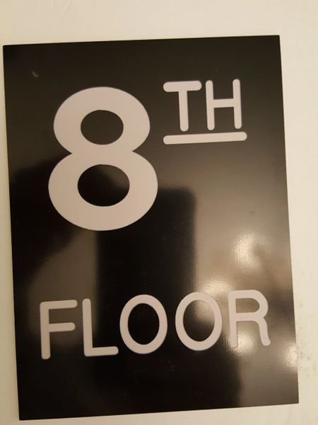 Floor number sign Engraved Plastic | HPD SIGNS - THE OFFICIAL STORE