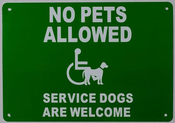 guide dogs allowed sign