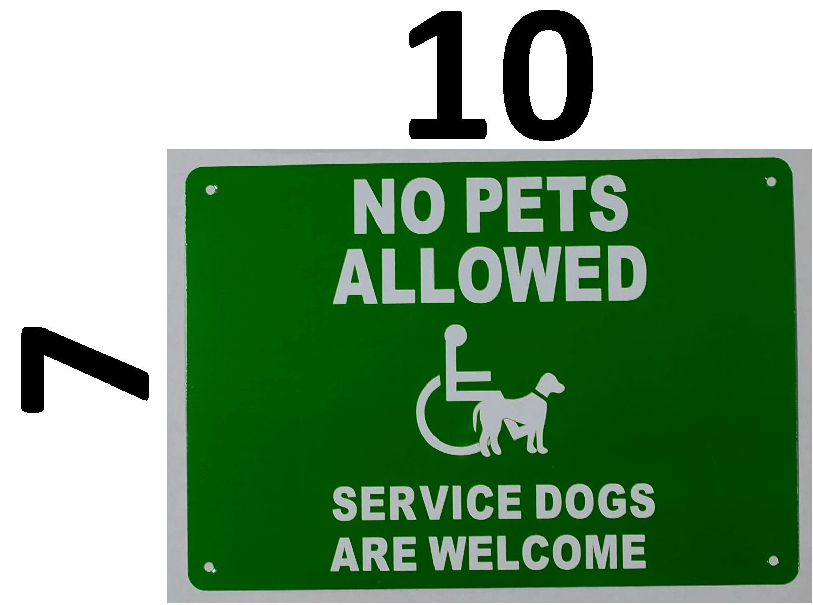 HPD SIGN:NO PETS SERVICE DOGS ALLOWED SIGN (ALUMINUM HPD SIGN) | HPD SIGNS - THE OFFICIAL STORE