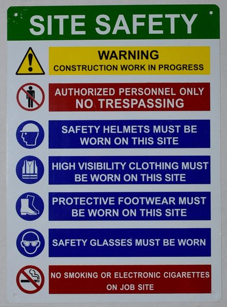 Hpd Signs Site Safety Rules Sign Aluminum Hpd Signs 14x10 Hpd Signs The Official Store