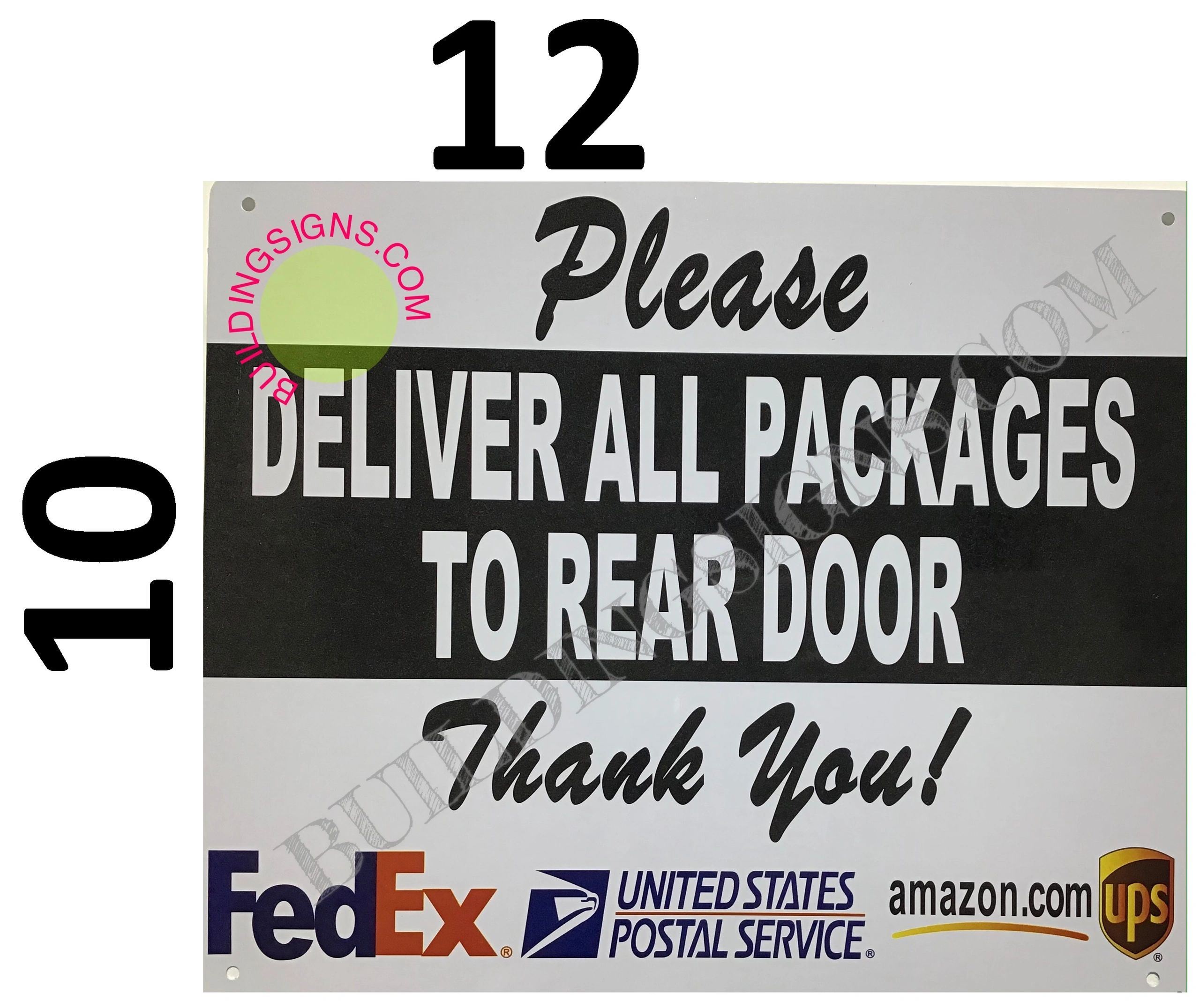 Please Deliver All Packages to Side Door Metal Sign Lplpol Aluminum Sign Public Sign 12x18 Inch Decoration Sign