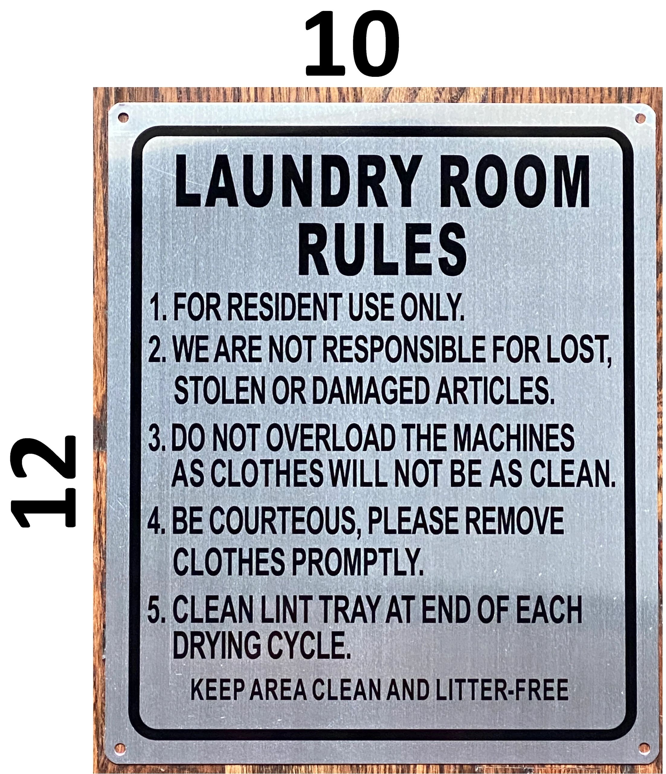 LAUNDRY ROOM RULES SIGN HPD SIGNS THE OFFICIAL STORE