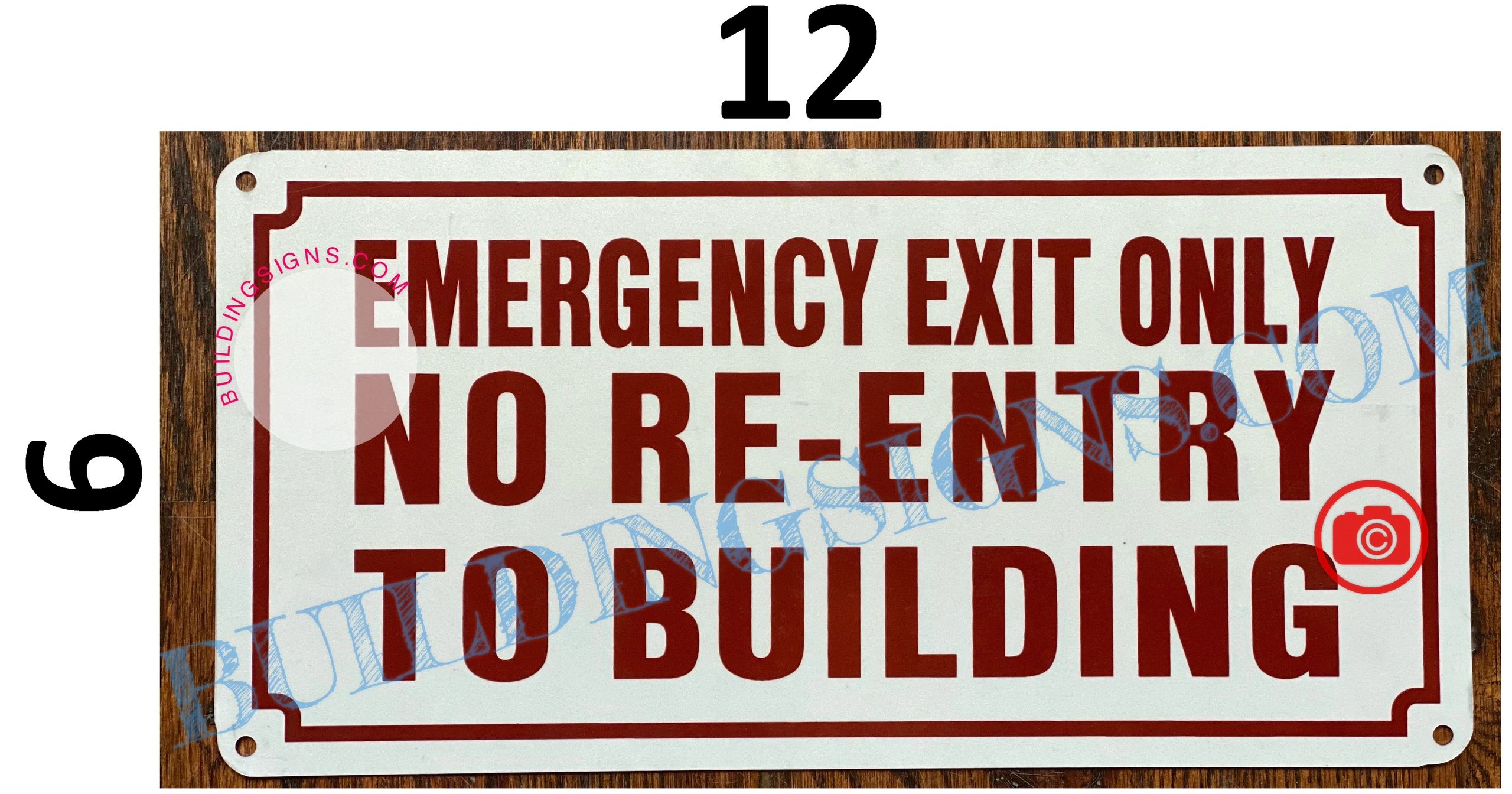 Emergency Exit Only No Re Entry To Building Sign Dob Signs Nyc Your