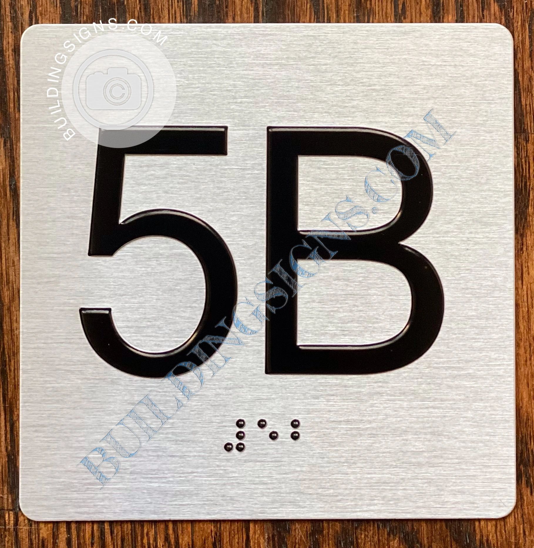 APARTMENT NUMBER SIGN – 5B | HPD SIGNS - THE OFFICIAL STORE