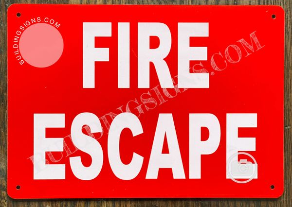 FIRE ESCAPE SIGN | HPD SIGNS - THE OFFICIAL STORE