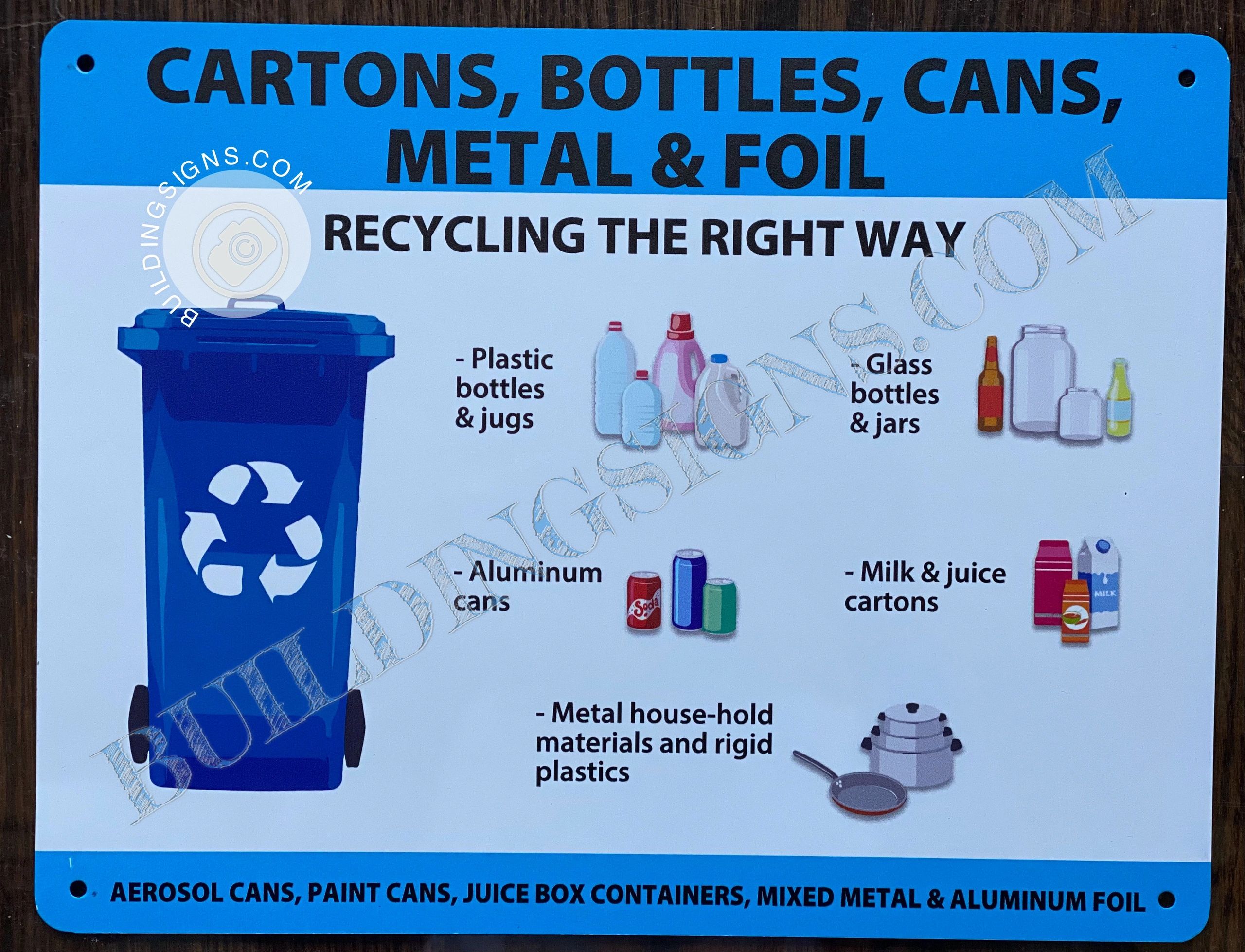 CARTONS, BOTTLES, CANS, METAL AND FOIL (RECYCLING THE RIGHT) WAY