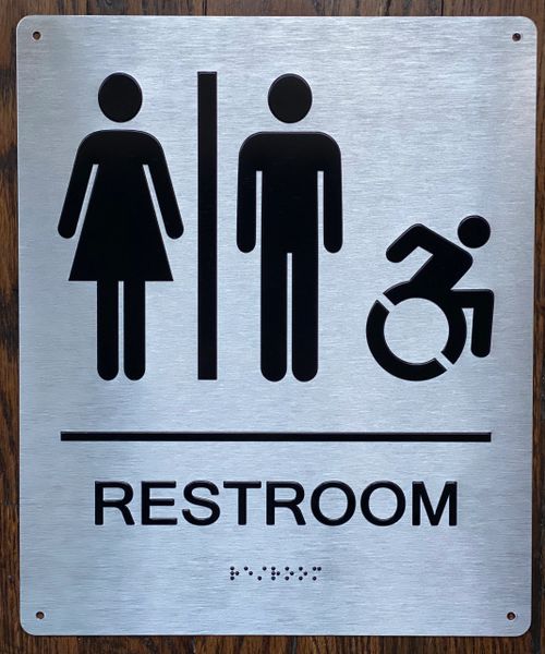 ACCESSIBLE UNISEX RESTROOM SIGN | HPD SIGNS - THE OFFICIAL STORE