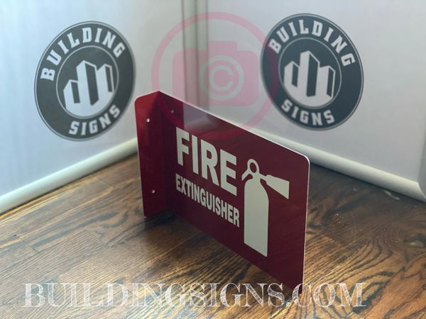 Corridor Fire extinguisher sign-Fire extinguisher Hallway sign