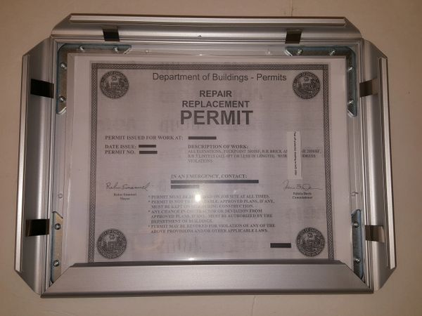 Permit frame city of Chicago | HPD SIGNS - THE OFFICIAL STORE