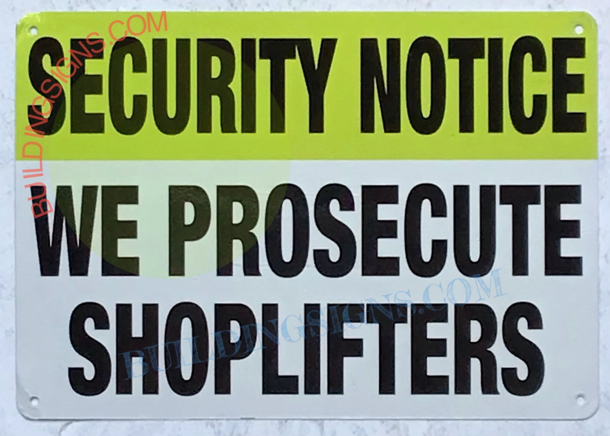 shoplifting signs