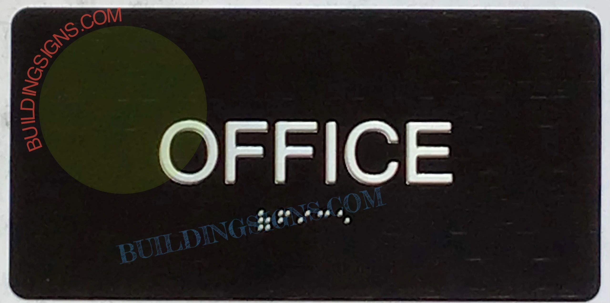 Aluminium Door Sign Office with tape