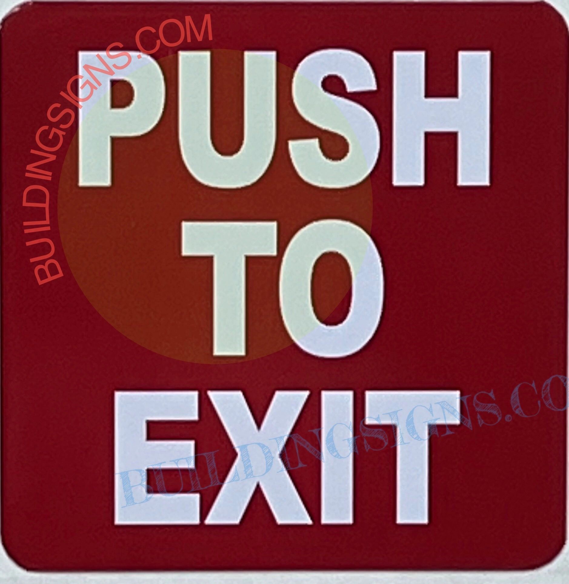 Push to open sign