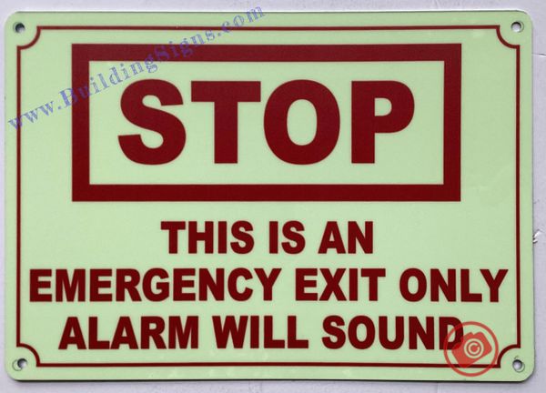 Emergency Exit Only Sign Hpd Signs The Official Store 0102