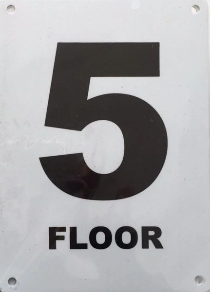 NYC HPD SIGN: FLOOR NUMBER FIVE (5) SIGN (5X7) | HPD SIGNS - THE ...