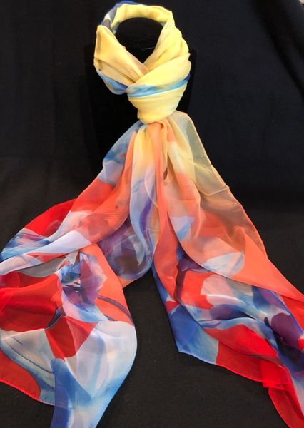 Red/Royal Blue/Yellow (100% Silk Feel)