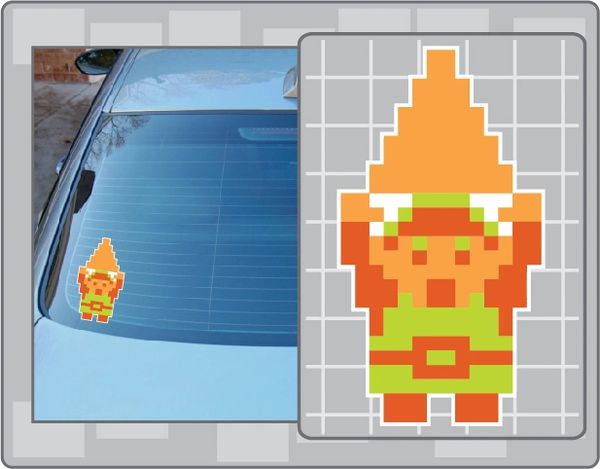 LINK w/ TRIFORCE Sprite from The Legend of Zelda Vinyl Decal #1 Zelda  Stickers | SpringfedDecals.com
