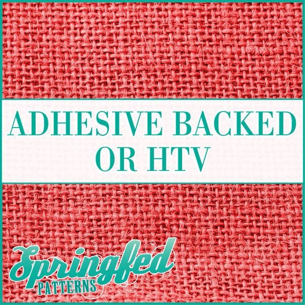 BURLAP 'Texture' Pattern in Red Adhesive Vinyl or HTV Heat Transfer