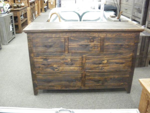 Solid Pine Wood Cabana Dresser Dark Wax Finish Lc Com 13 Santa