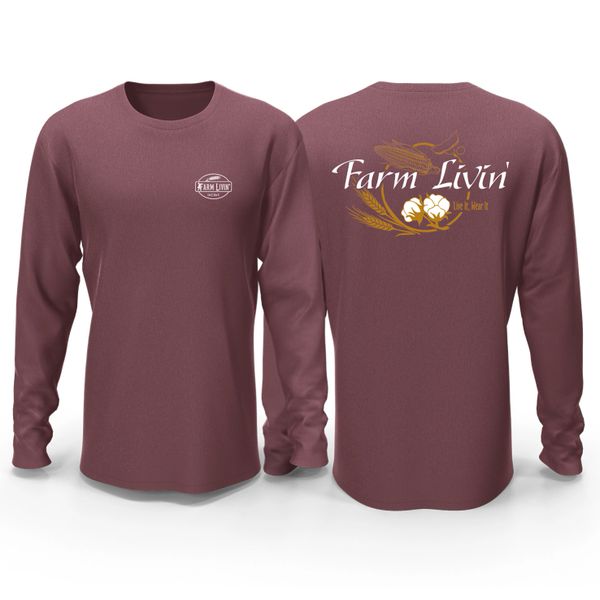 Plum Wine Long Sleeve Shirt/ Cotton Design