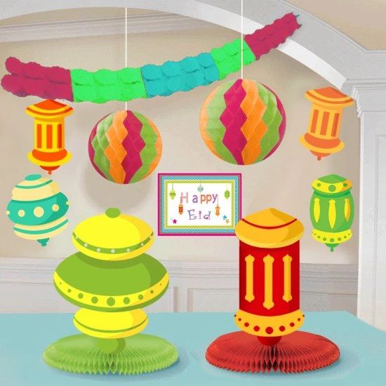 10 Piece Deco Kit All In One Eid Decoration Kit 12 Ft Garland