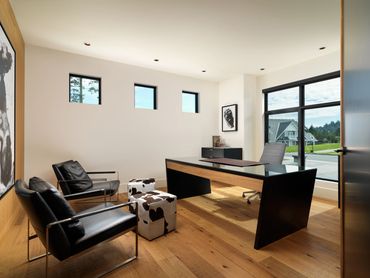 modern black high gloss natural white oak custom desk 