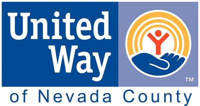 Logo of United Way of Nevada County with text and symbol.