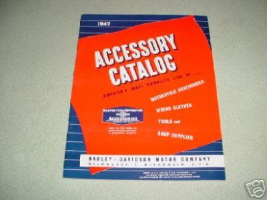 1947 Harley Davidson Accessory Catalog