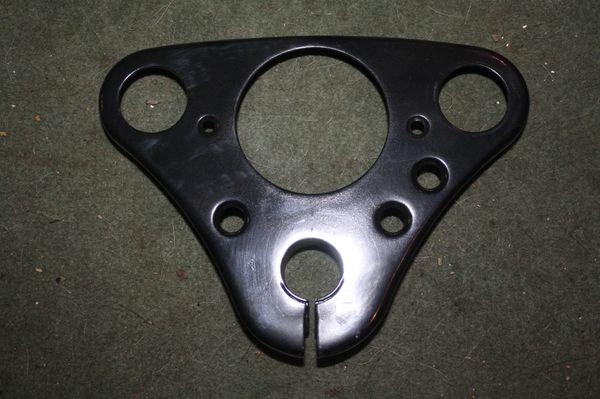 * Used Front Fork Upper Plate 45742-51, triple tree, speedometer, Harley Davidson Hummer, 125, 165, 1950, 1951, 1952, 1953, 1954, 1955, 1956, 1957, 1958,