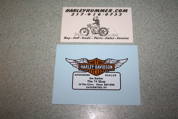 Joe Barber Dealer Decal , Harley Davidson Hummer Dealership Saugerties New York, The 74 Shop,