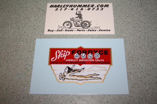 Skip Fordyce Dealer Decal, Harley Davidson Hummer Dealership, Riverside California