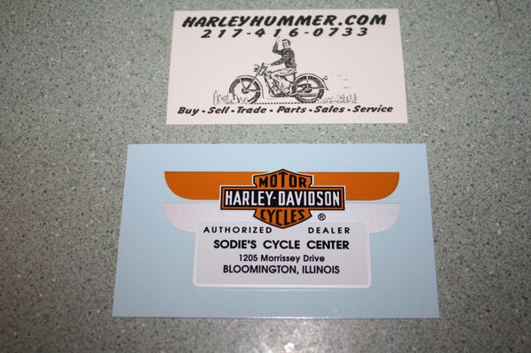 Sodies Dealer Decal, Harley Davidson Hummer Dealership Decal, Bloomington Illinois