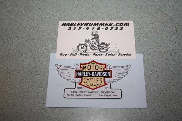 Earl West Dealer Decal, Harley Davidson Hummer Dealership Decal, Las Vegas Nevada