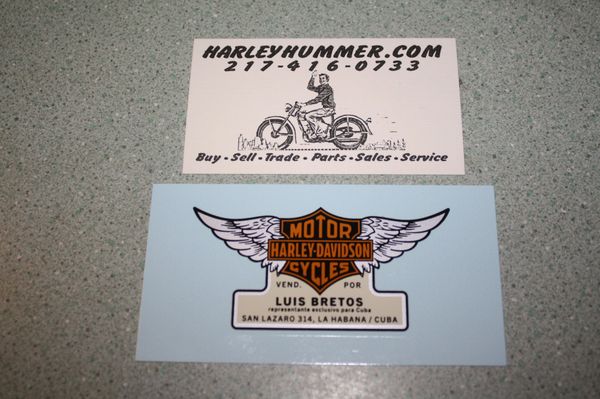 Luis Bretos Dealer Decal, Harley Davidson Hummer Dealership Decal, Cuba