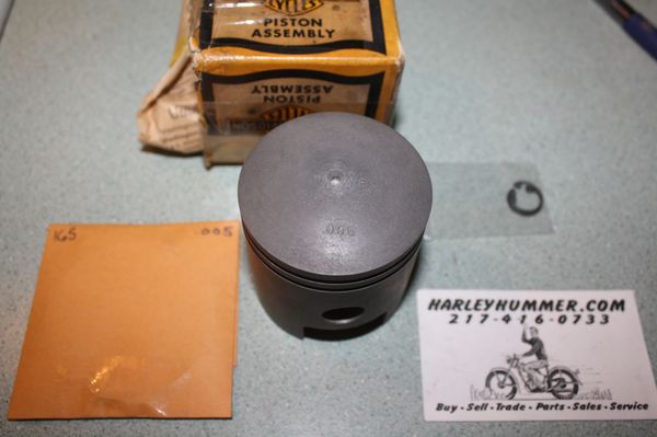 NOS 21987-59A 165 Piston Assembly .+ 005" Piston, Rings, Pin, and Keepers.