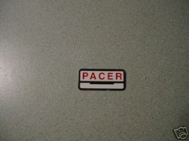 61778-62 Fuel Tank Decal Pacer