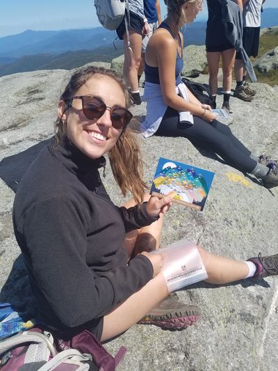 Summit of Mt. Marcy, friends with peakquest scratch off cards!