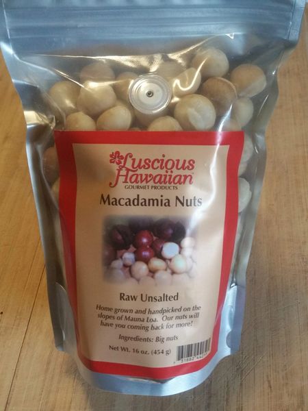 Bulk Gourmet Macadamia Nuts 1 pound - Dry Roasted Unsalted