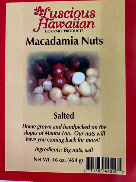 Lightly Salted Macadamia Nuts 16 oz. (1) LB