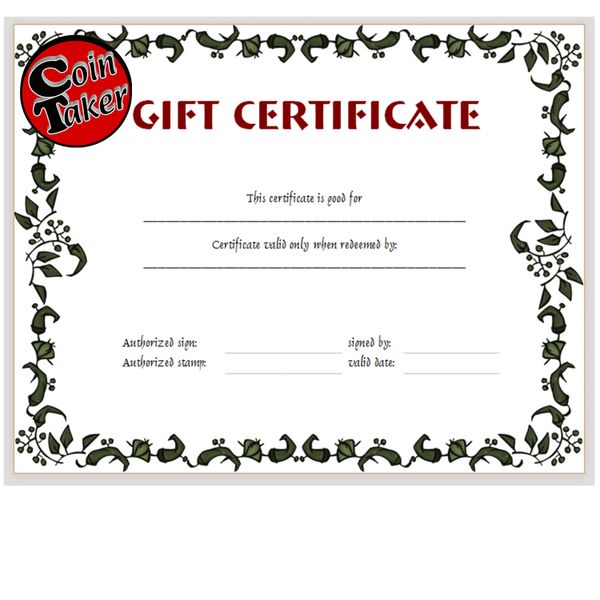 GIFT CERTIFICATE