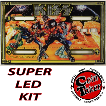 KISS Super LED kit by CoinTaker  CoinTaker, distributor of pinball  machines ,toppers, and parts.