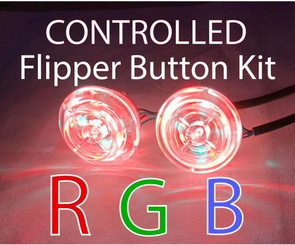 RGB COLOR CONTROLLED LED FLIPPER BUTTON KIT