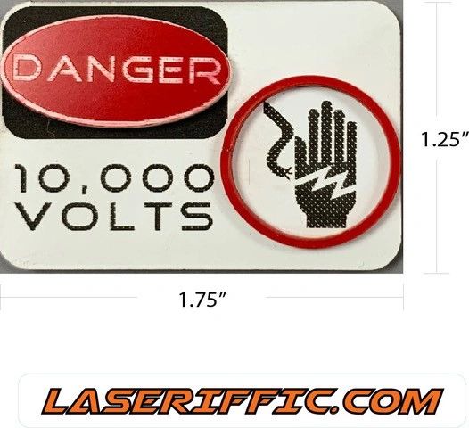 JP DANGER 10,000 VOLTS SIGN