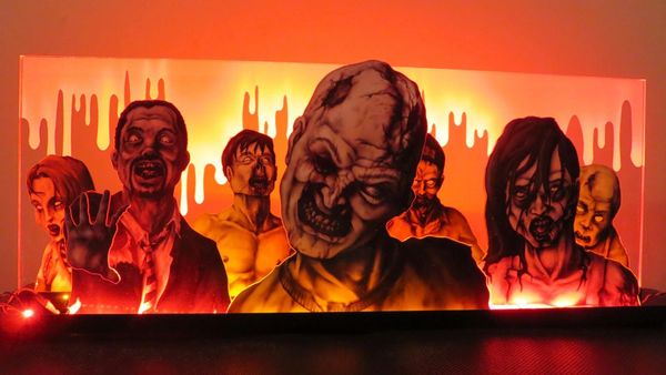 Zombie Pinball Machine Topper