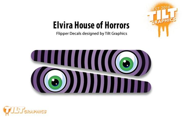 Elvira House of Horrors Flipper Bat Decals