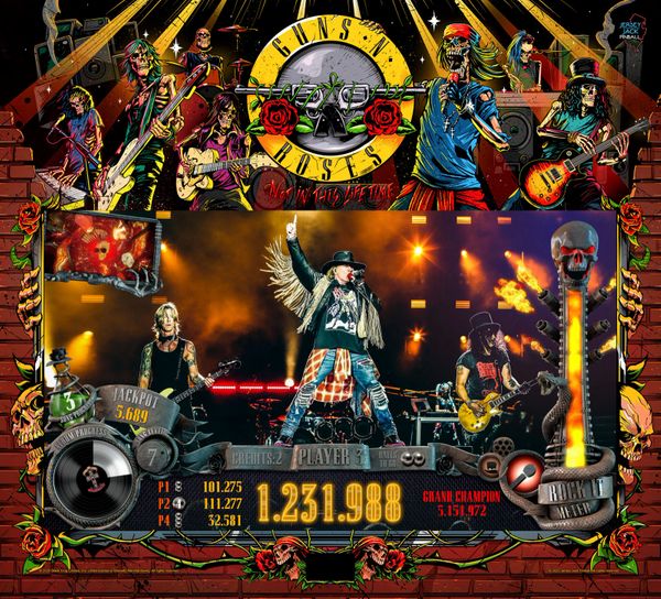 Guns N’ Roses Pinball ‘Limited Edition’ Promotional Translite