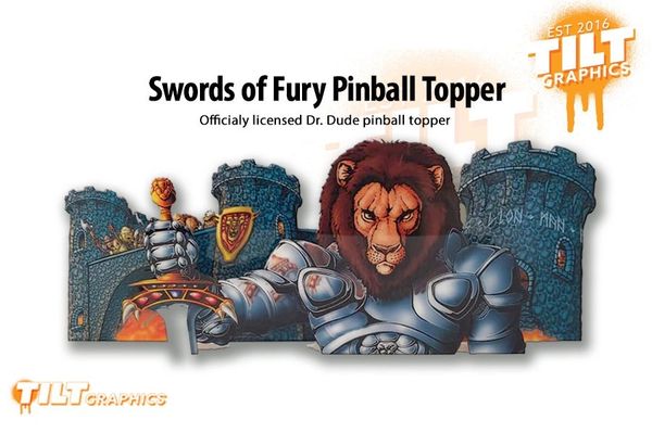 SWORDS OF FURY PINBALL TOPPER