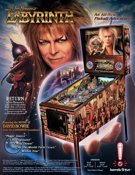 Labyrinth Pinball Jim Hanson and David Bowie CoinTaker