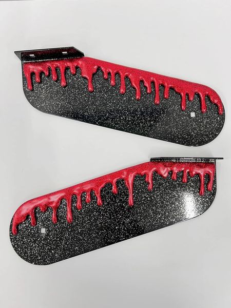 2 PIECE GLITTER BLOOD HINGE COVER